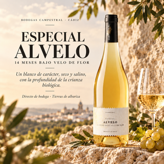 Alvelo, blanco de crianza biológica de Cádiz